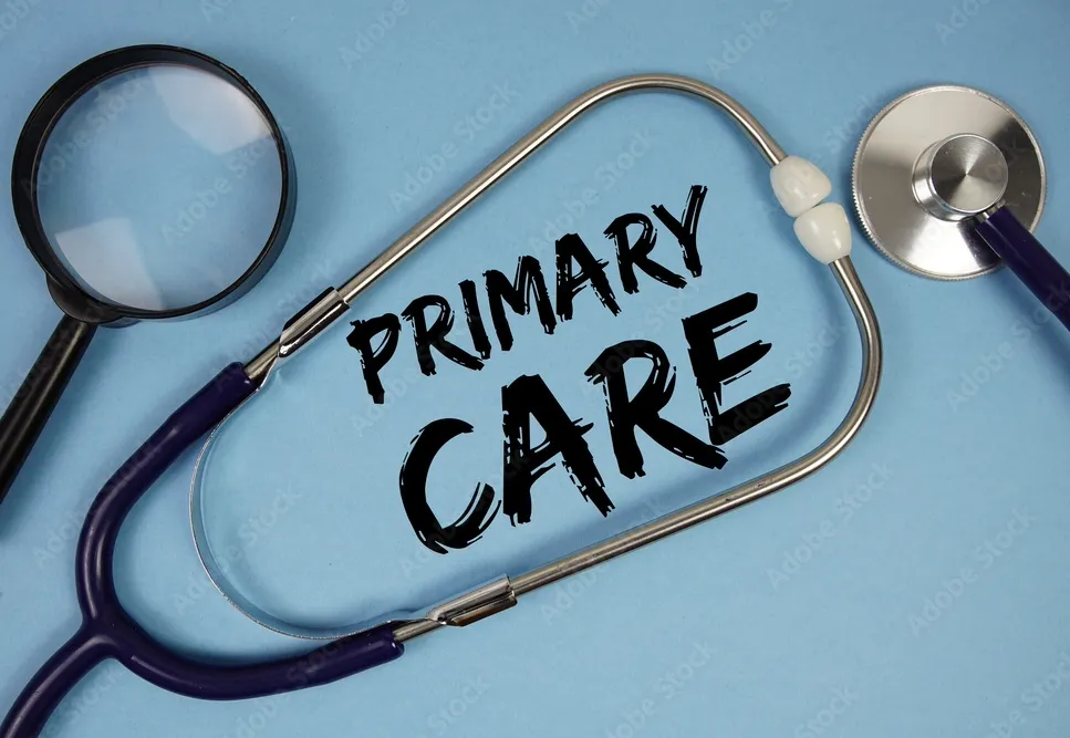 Male patient having a relaxed conversation with a primary care provider